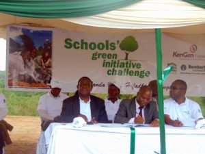 Mike Njeru during the launch of the Green Initiative Challenge Expansion project.